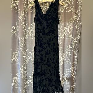 Black dress with velvet accents